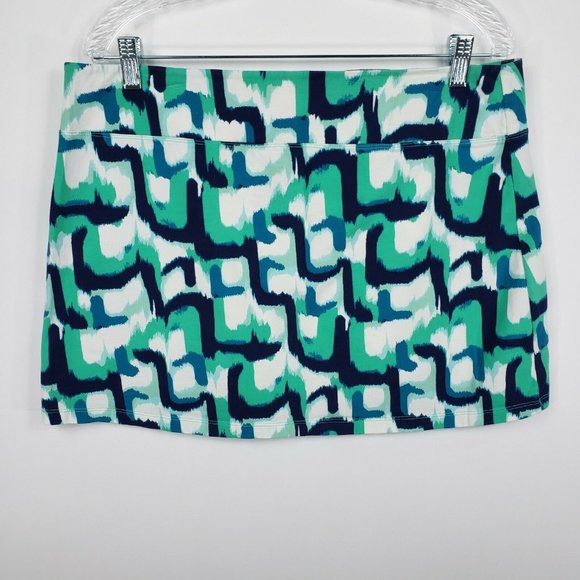 Patagonia Womens Skirt Size Large Blue Green Pull On - Picture 3 of 4